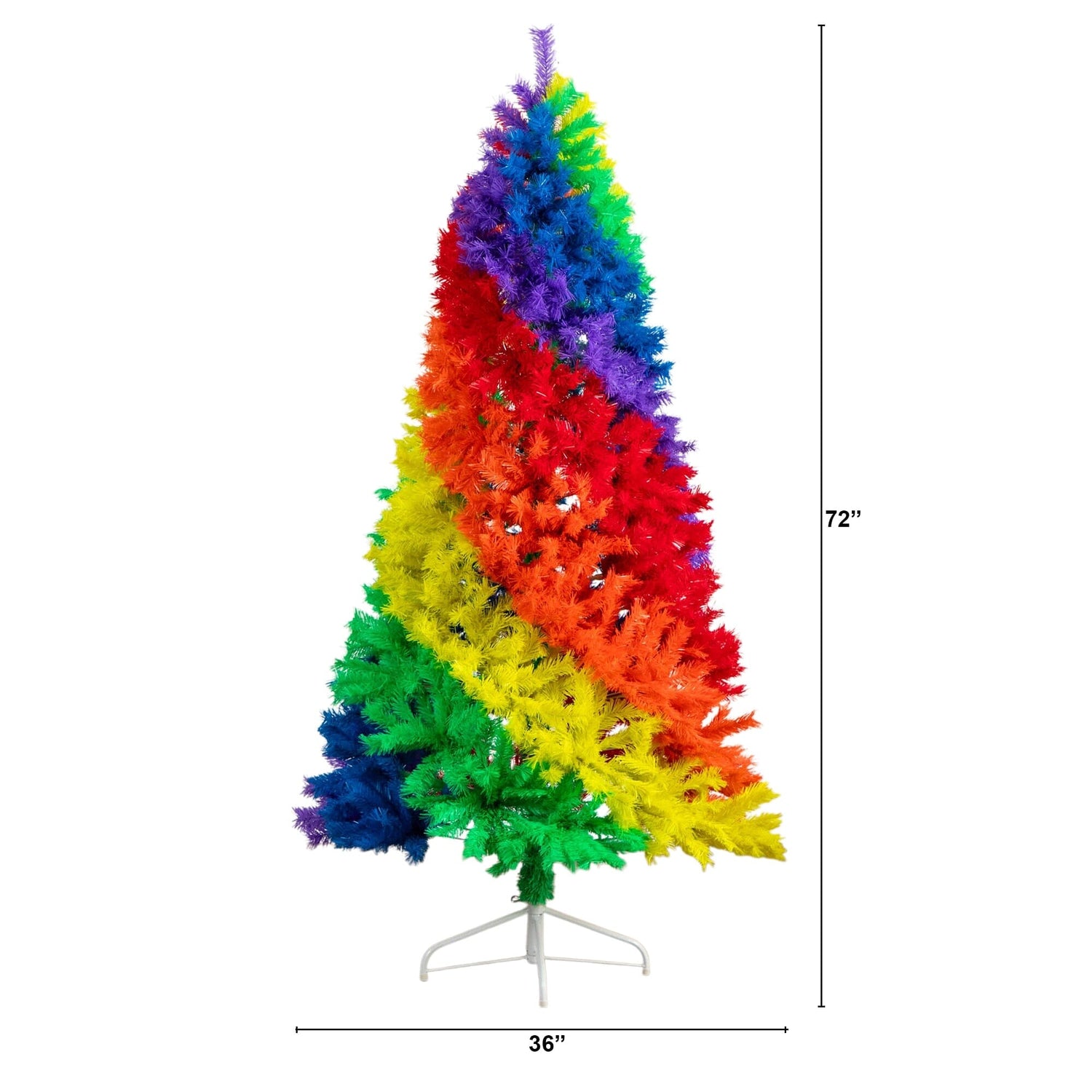 6' Artificial Rainbow Christmas Tree
