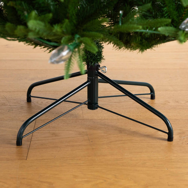 6' Pre-Lit Artificial Luxembourg Pine Christmas Tree with 250 Multicolored Traditional Bulb LED Lights