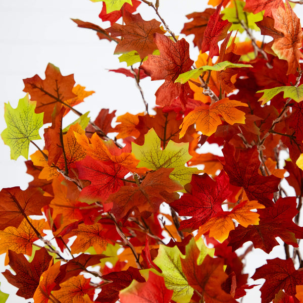 6' Pre-Lit Shades of Autumn Maple Artificial Fall Tree with 360 Warm White LED Lights
