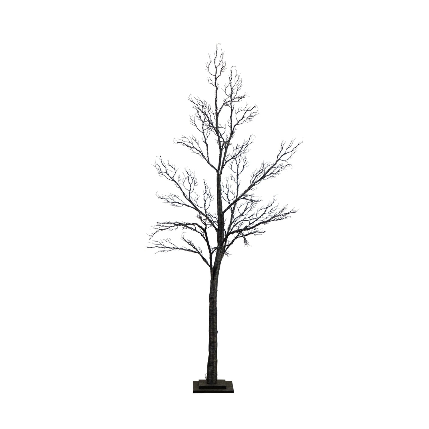 6’ Pre-Lit Halloween Minimalist Twig Artificial Fall Tree with 320 Orange & Purple LED Lights