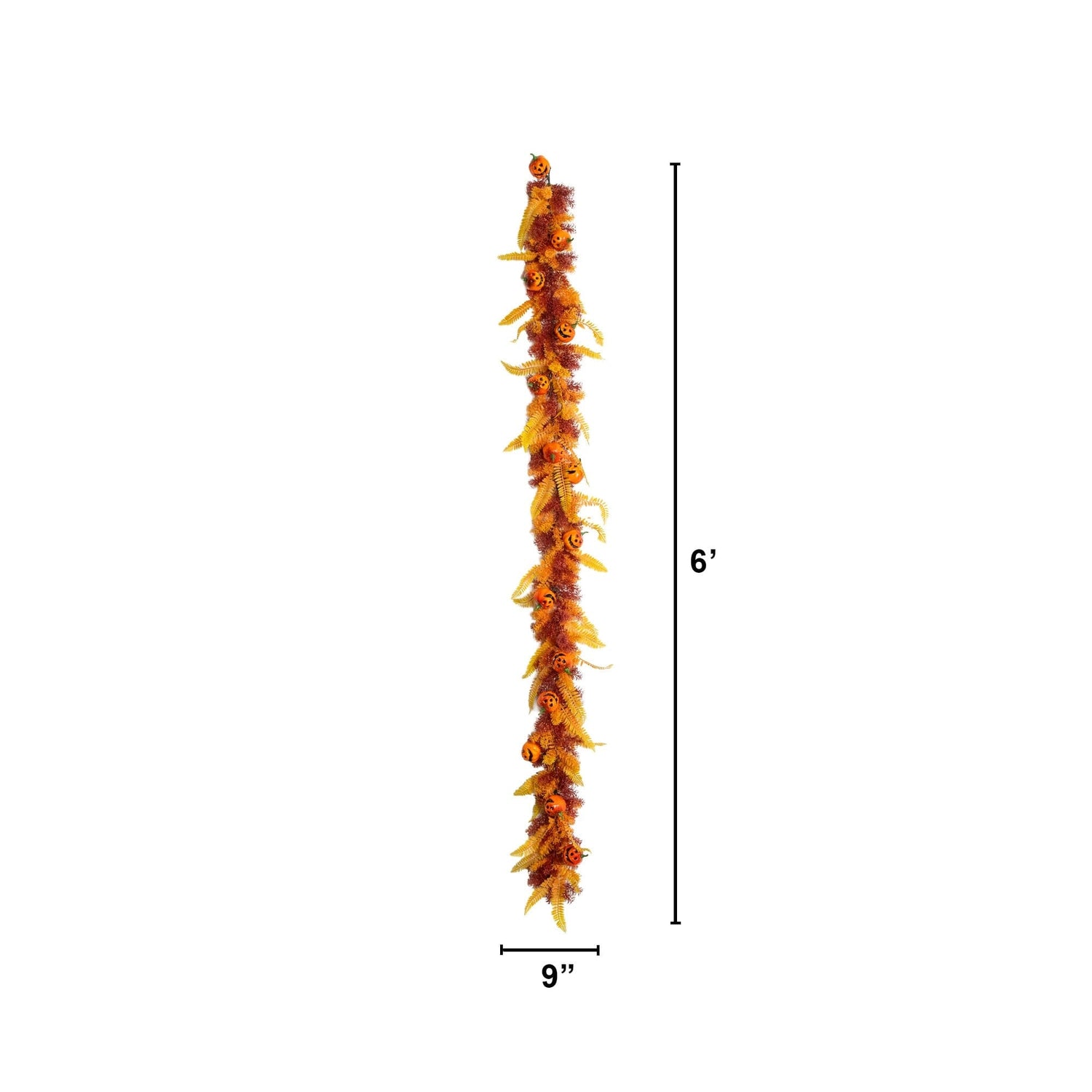 6' UV Resistant Autumn Artificial Fall Foliage Garland (Indoor/Outdoor)