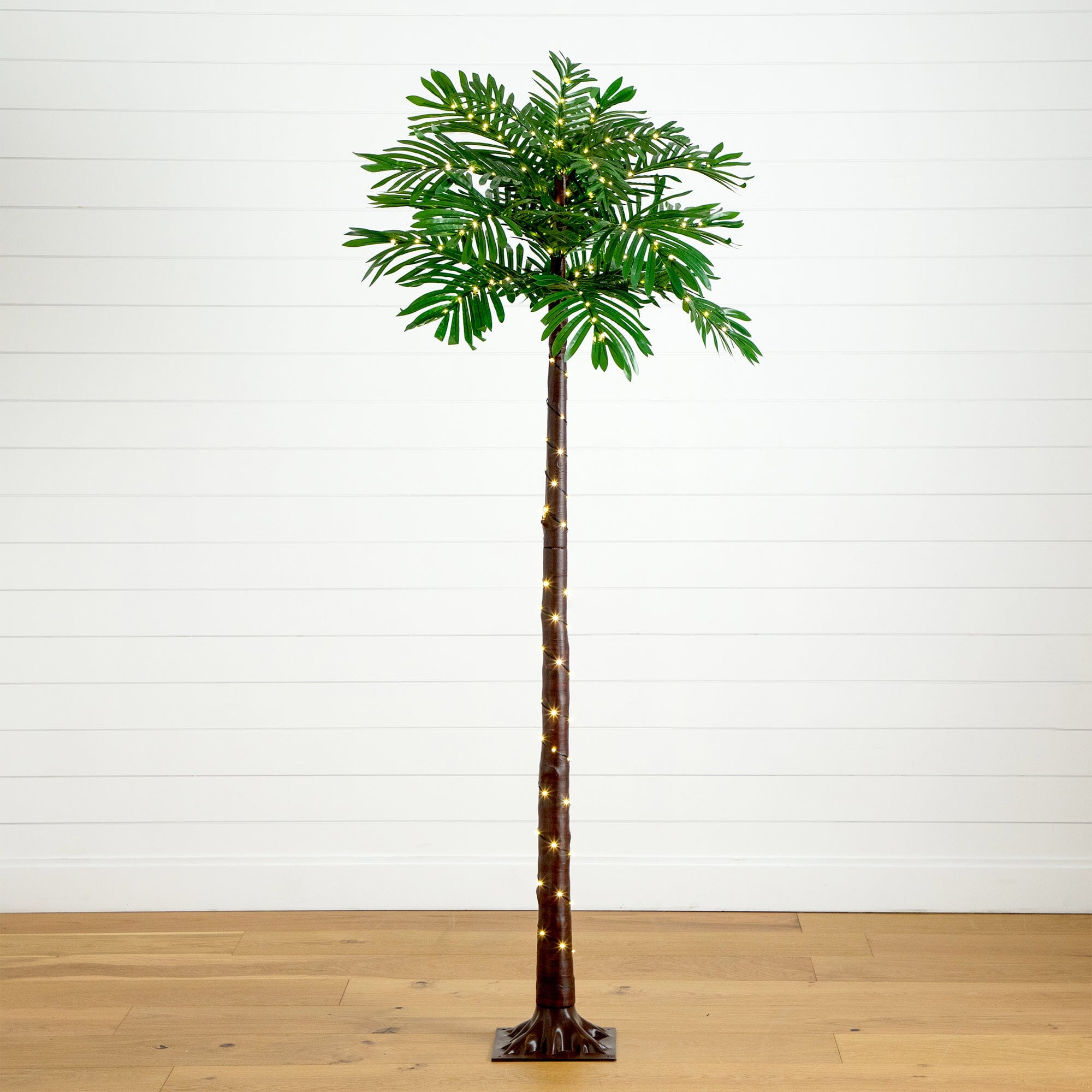 6' UV Resistant Lighted Artificial Palm Tree with 206 Warm White