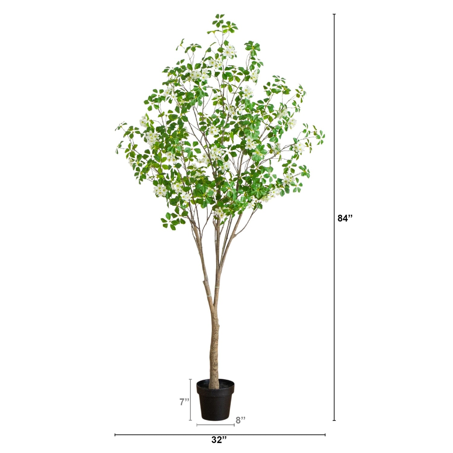 7' Artificial Dogwood Tree
