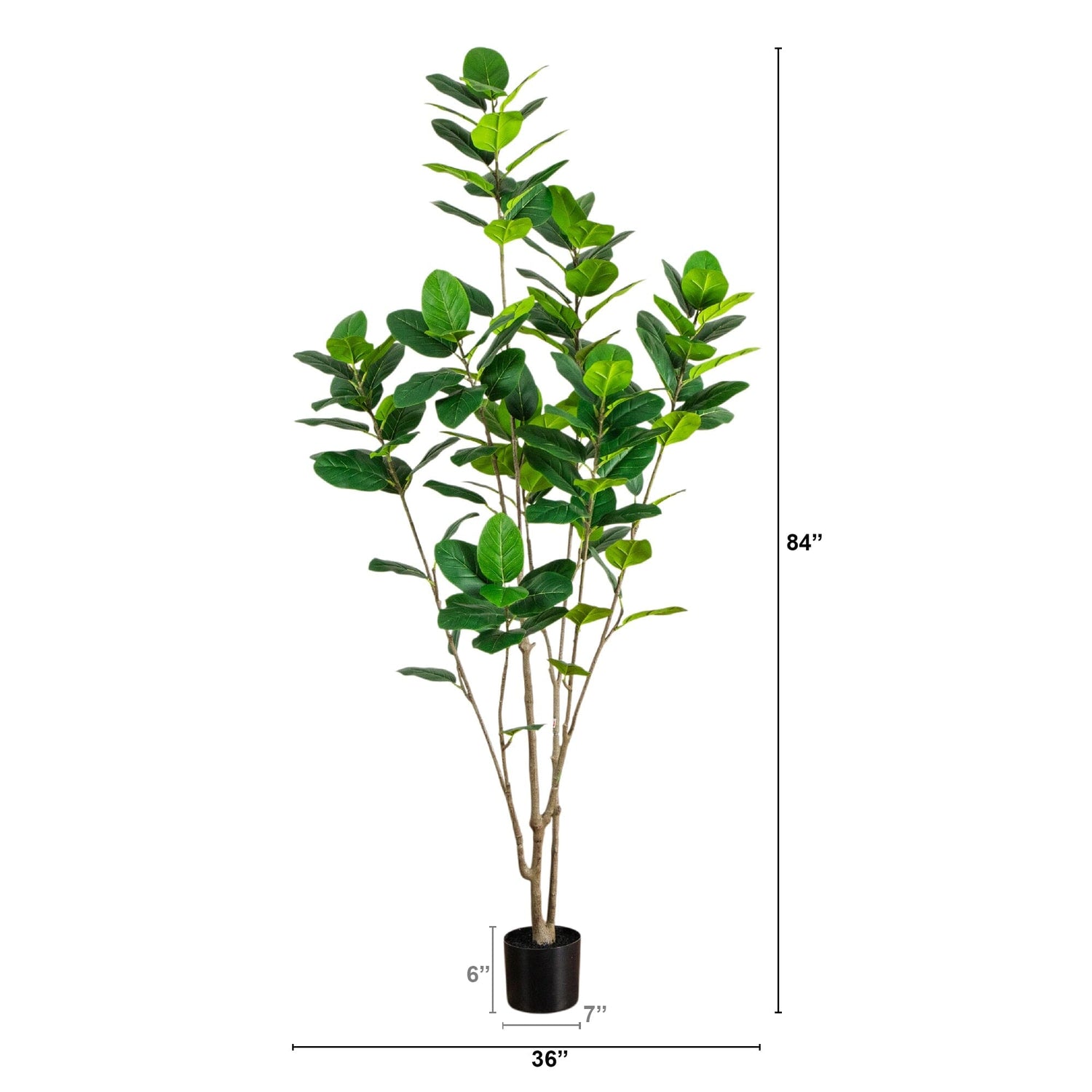 7' Artificial Minimalist Audrey Ficus Tree