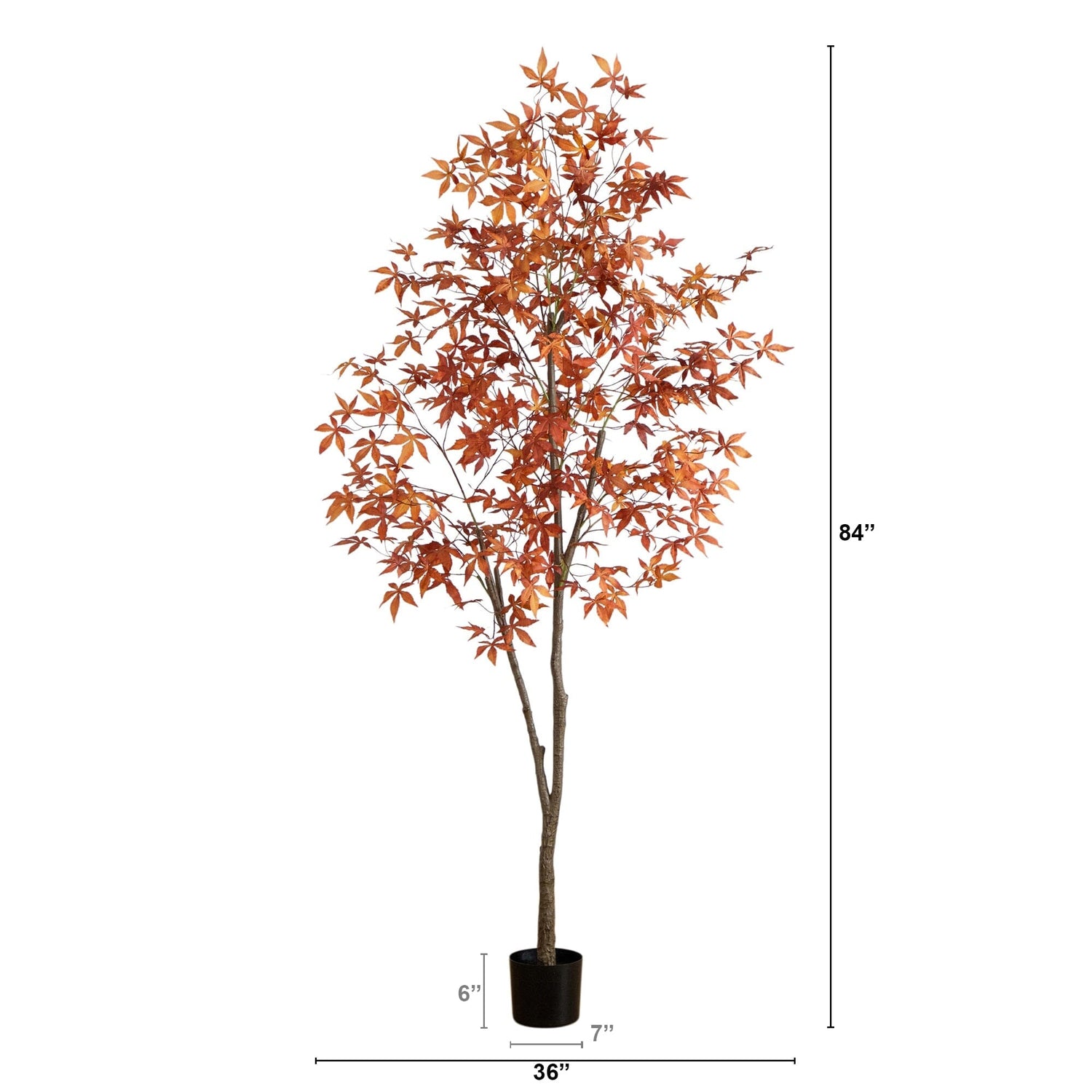 7' Autumn Japanese Maple Artificial Fall Tree