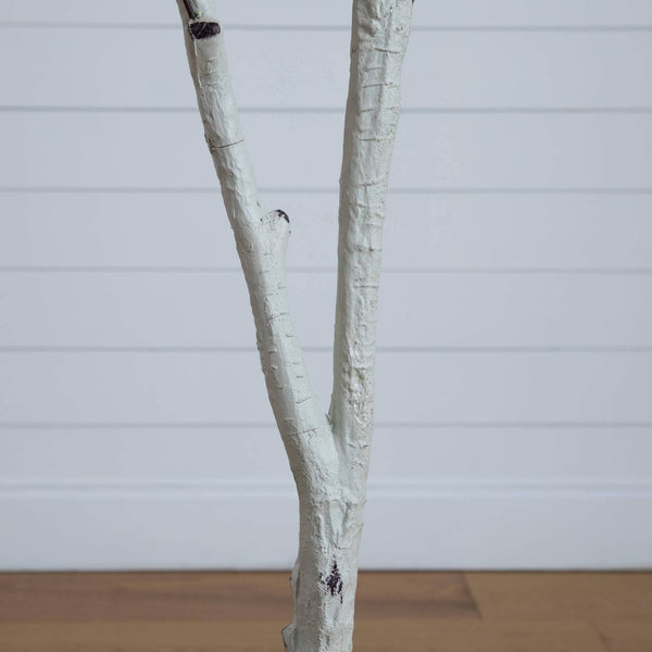 7' Autumn Paper Birch Artificial Fall Tree
