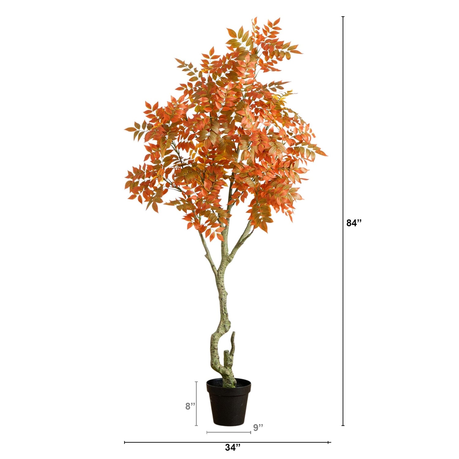 7' Autumn Sumac Artificial Fall Tree