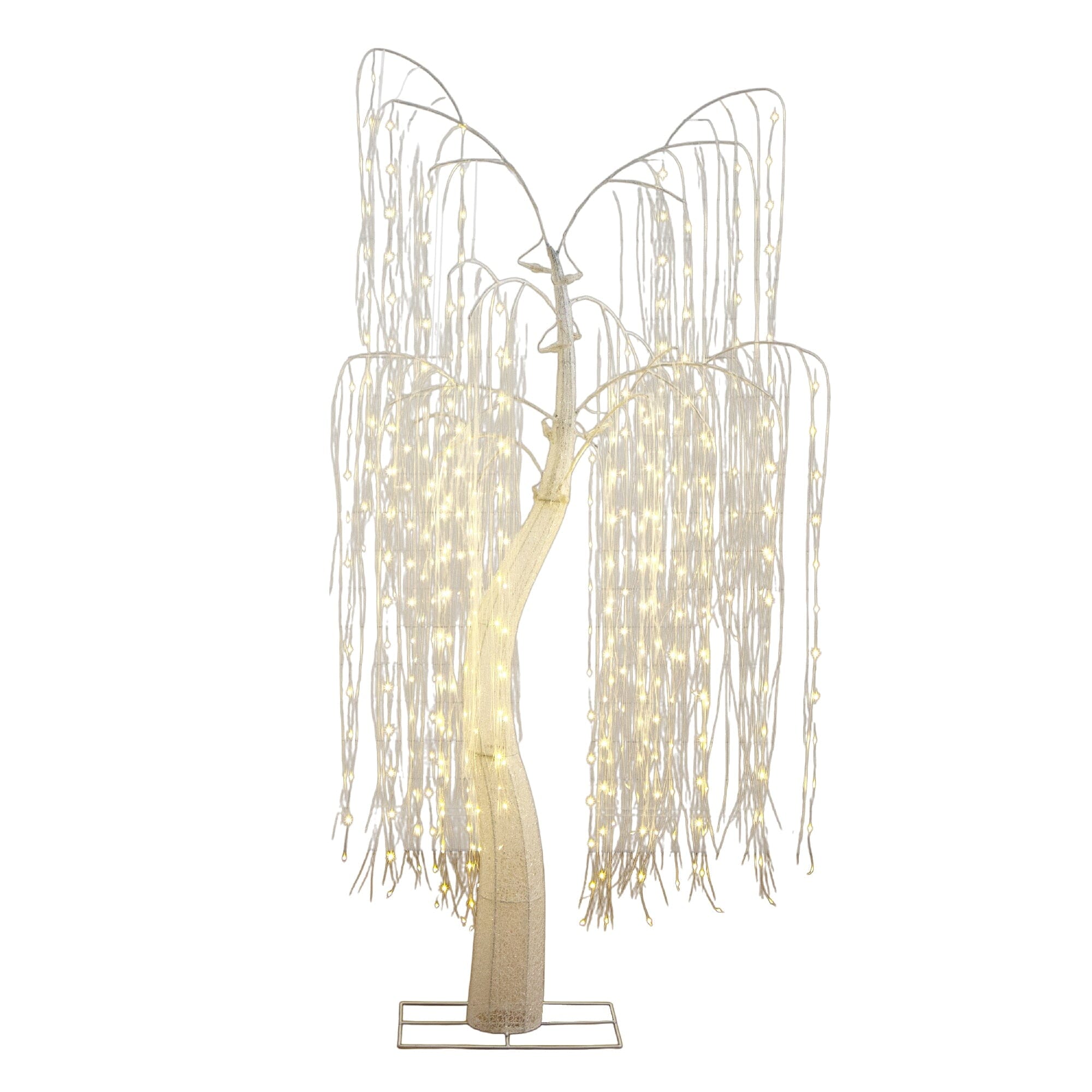 7' Pre-Lit Artificial White Willow Christmas Tree with 400 Cool