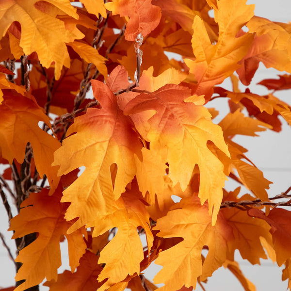 7' Pre-Lit Autumn Maple Artificial Fall Tree with 450 Warm White LED Lights