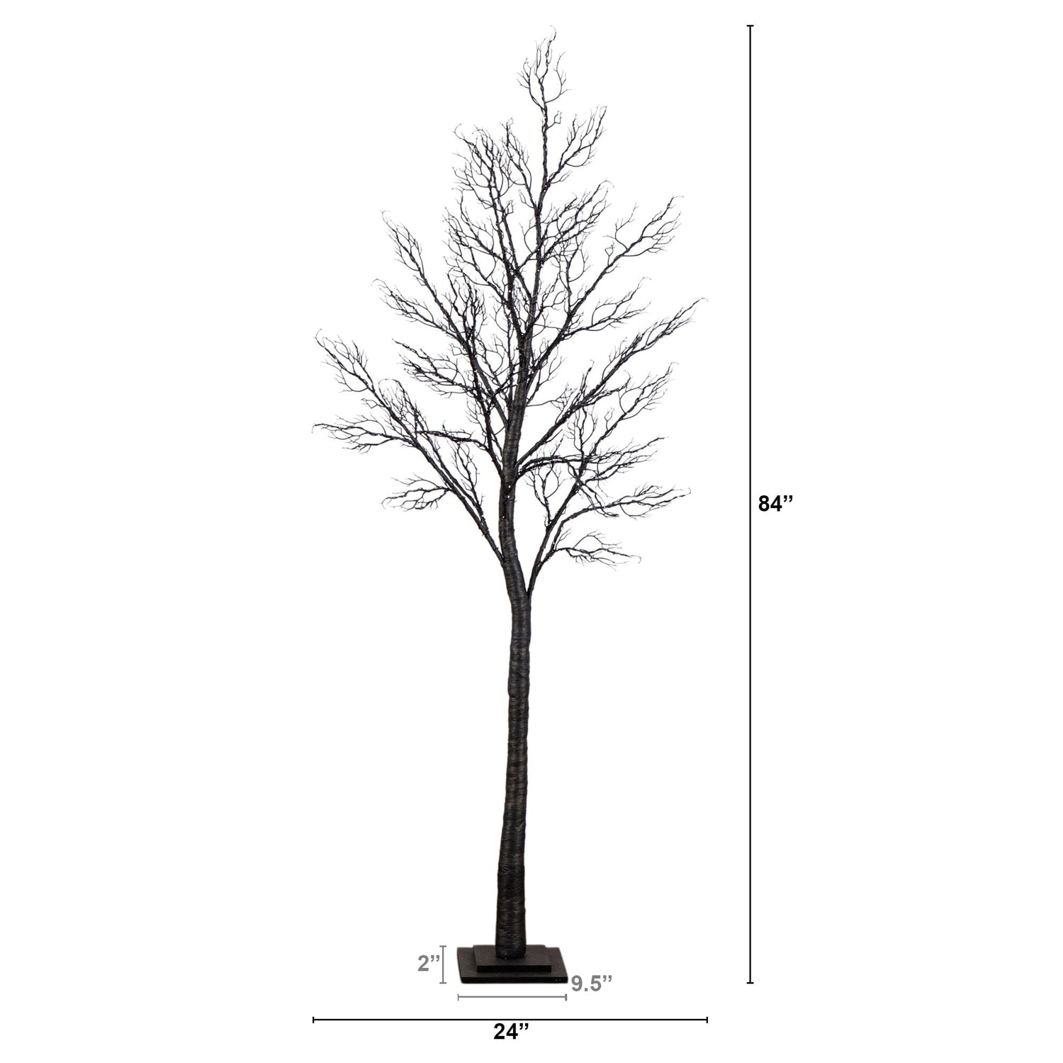 7' Pre-Lit Halloween Minimalist Twig Artificial Fall Tree with 400 Orange & Purple LED Lights