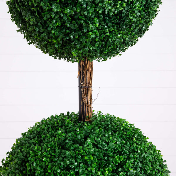 7' UV Resistant Artificial Triple Ball Boxwood Topiary Tree (Indoor/Outdoor)