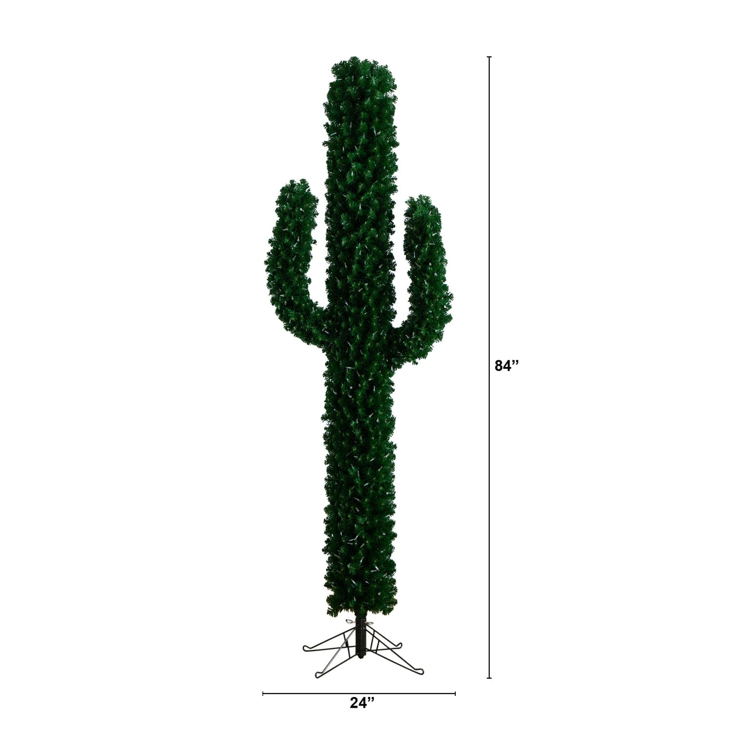 7' Pre-Lit Artificial Cactus Christmas Tree with 500 Micro LED Lights