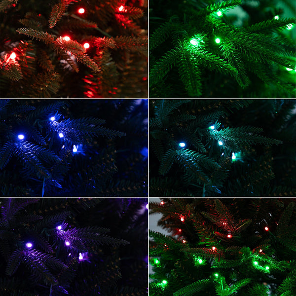 7’ Pre-Lit Artificial Edmonton Fir Light Show Memory Shape Christmas Tree with Instant Connect Technology and 460 Color Changing LED Lights