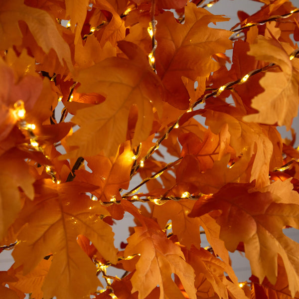 8' Pre-Lit Autumn Maple Artificial Fall Tree with 660 Warm White LED Lights
