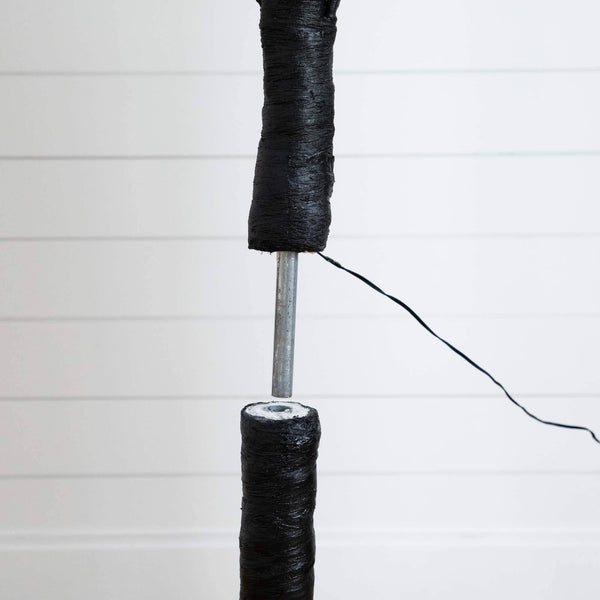 8' Pre-Lit Halloween Black Twig Artificial Tree with 510 Orange & Purple LED Lights