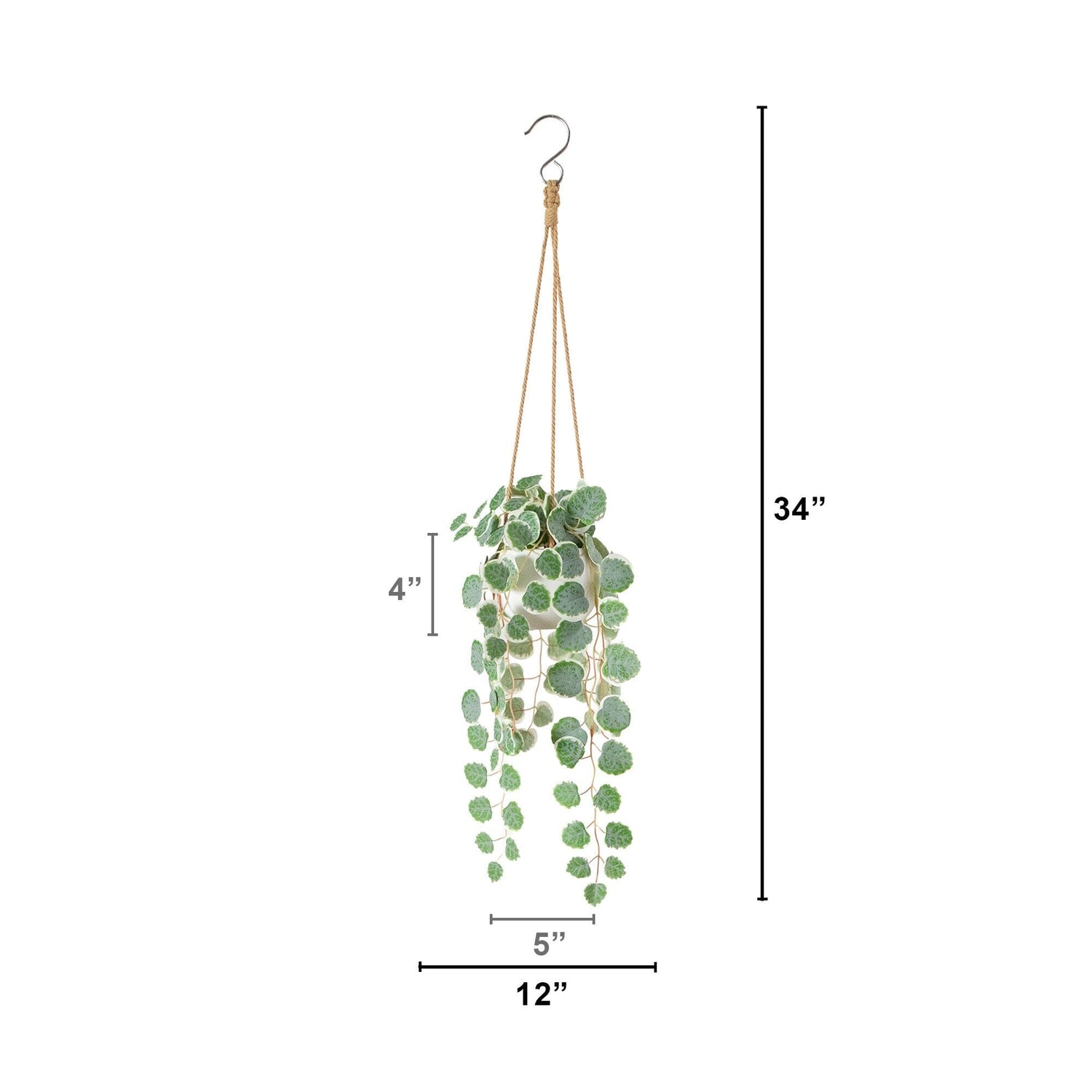 Artificial Wandering Jew & String of Hearts Hanging Plant - Set of 2