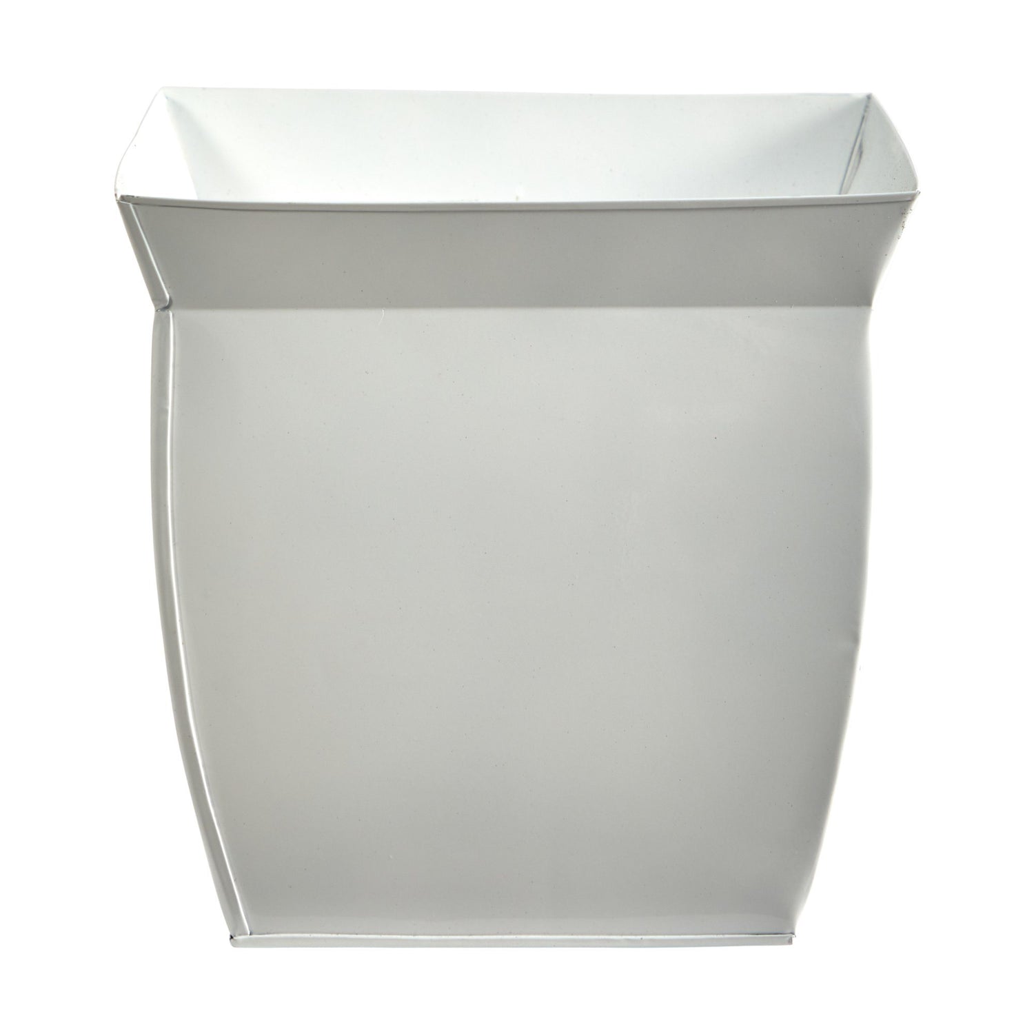 11.75” Fluted Metal Square Planter