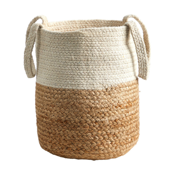 12.5” Handmade Natural Jute and Cotton  Planter