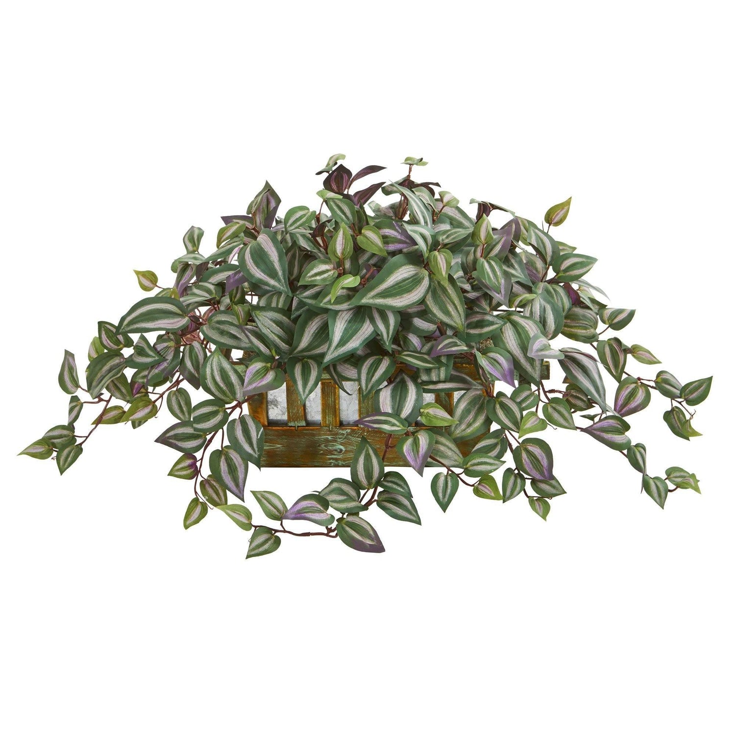 13" Wandering Jew Artificial Plant in Decorative Planter"