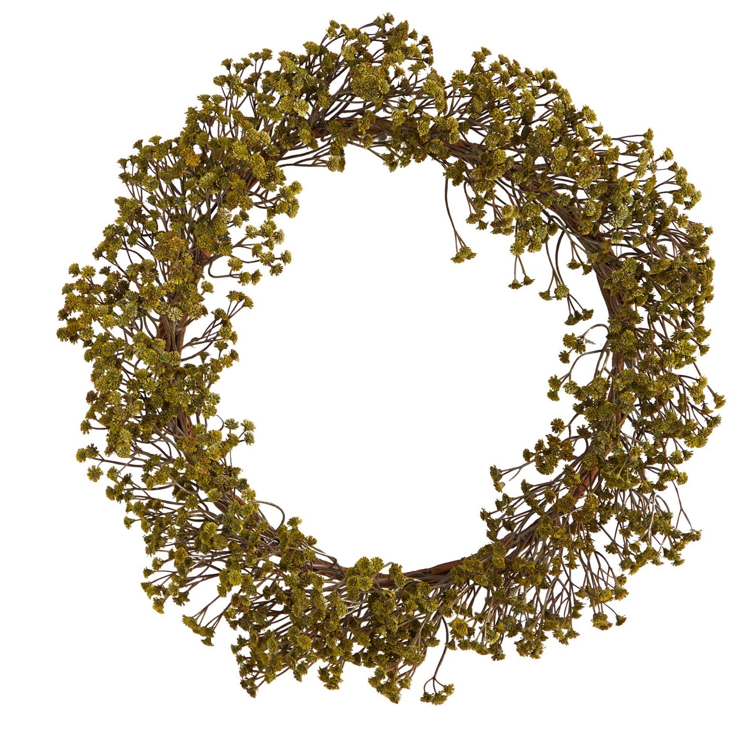 20” Autumn Gypsophila Artificial Wreath