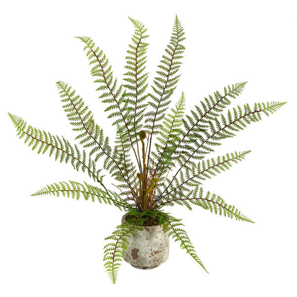 20” Fern Artificial Plant in Decorative Planter