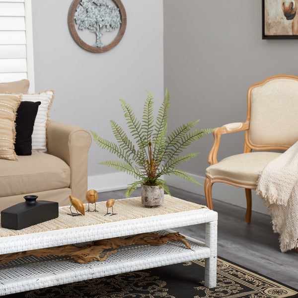 20” Fern Artificial Plant in Decorative Planter