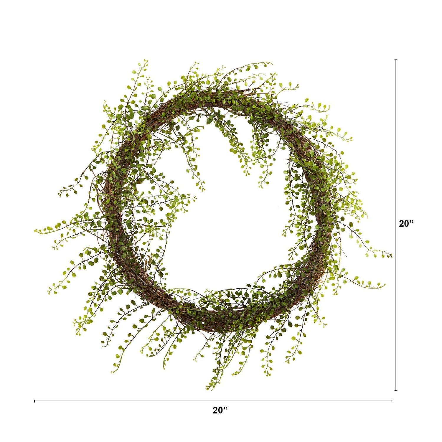 20” Night Willow Artificial Vine Wreath