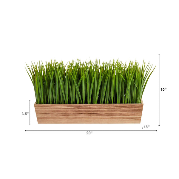 20” Vanilla Grass Artificial Plant in Decorative Planter