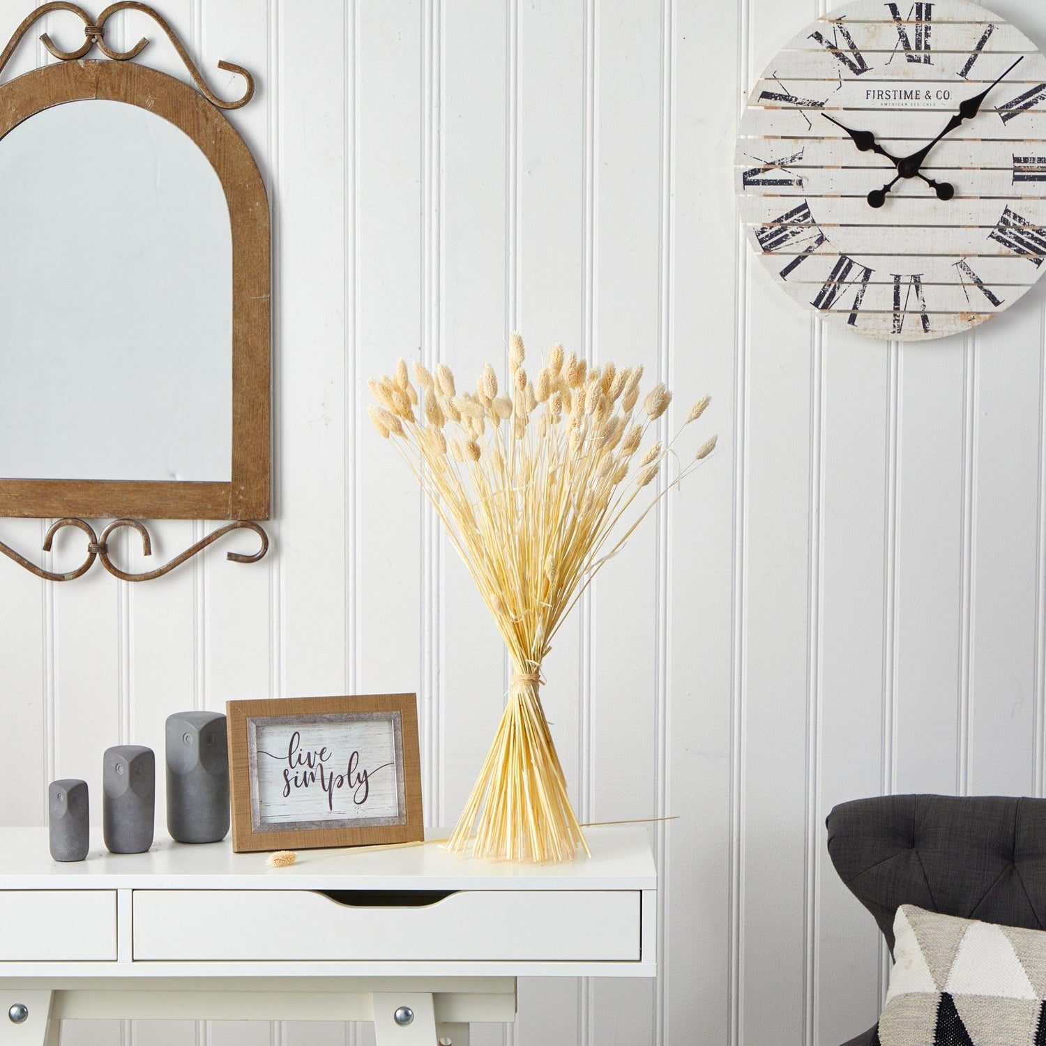 22” Dried Wheat Stalks Artificial Flower (Set of 2)