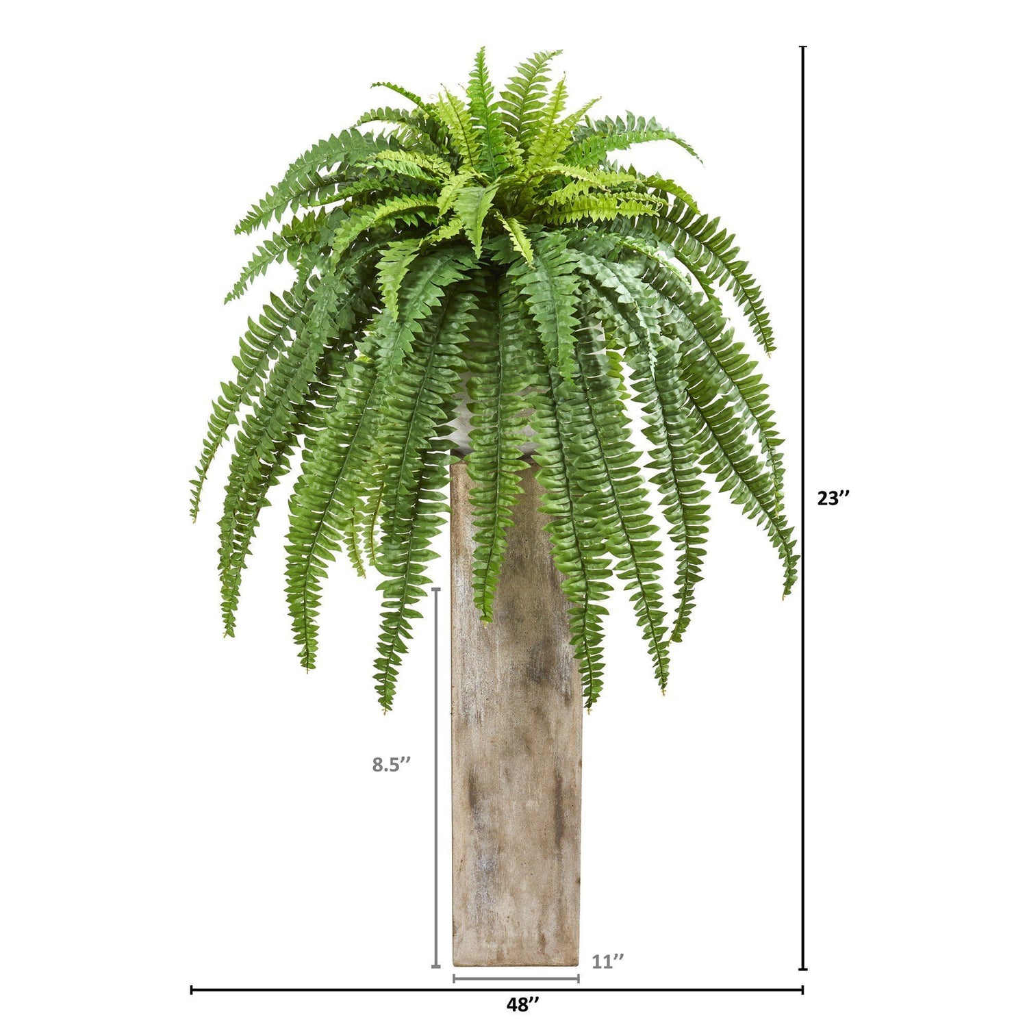 23” Boston Fern Artificial Plant in Sand Colored Planter