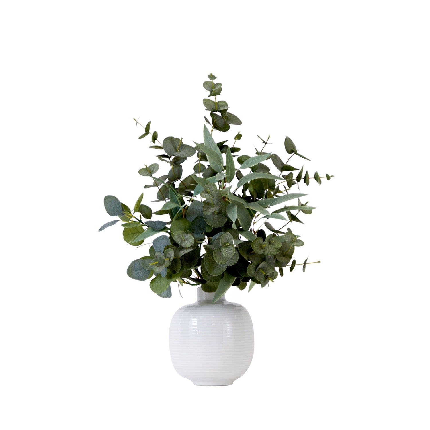 24” Artificial Eucalyptus Leaves Arrangement with Ceramic Planter