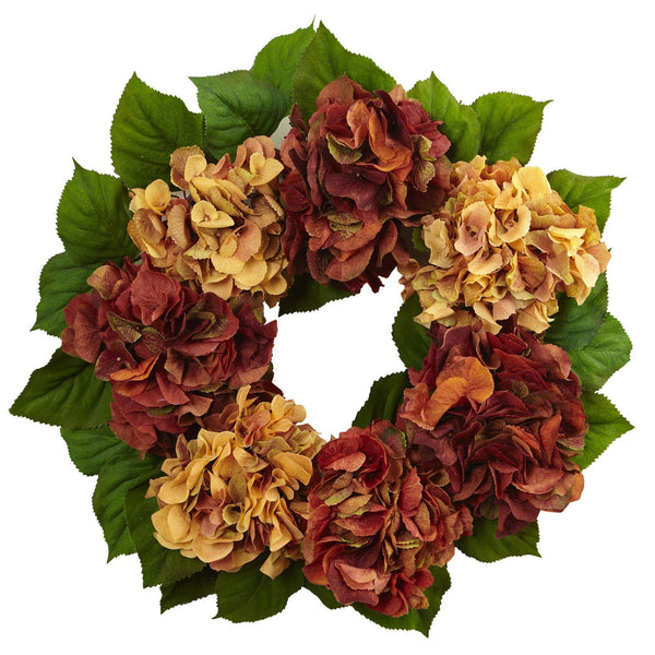 24'' Autumn Hydrangea Wreath
