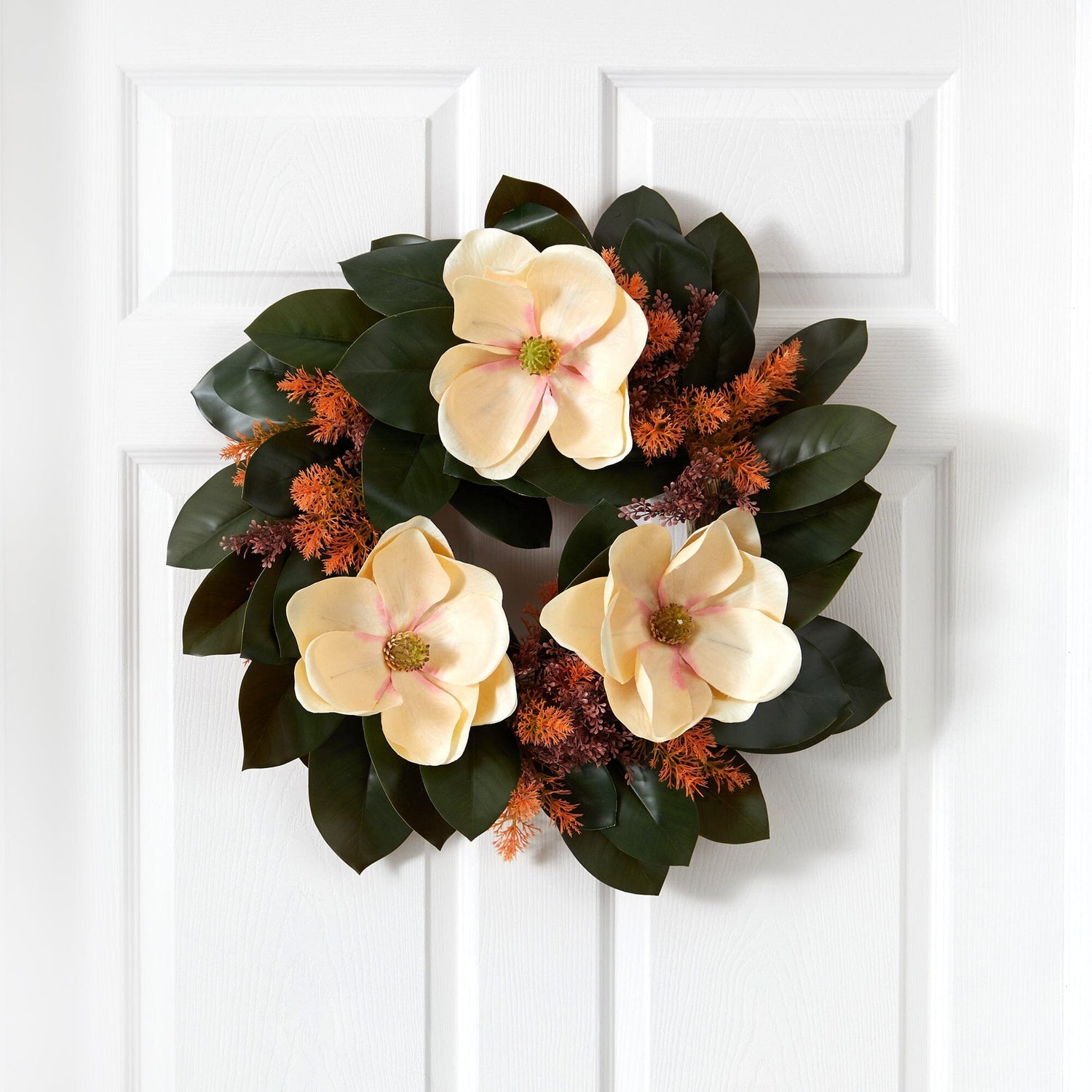 24” Magnolia Artificial Wreath
