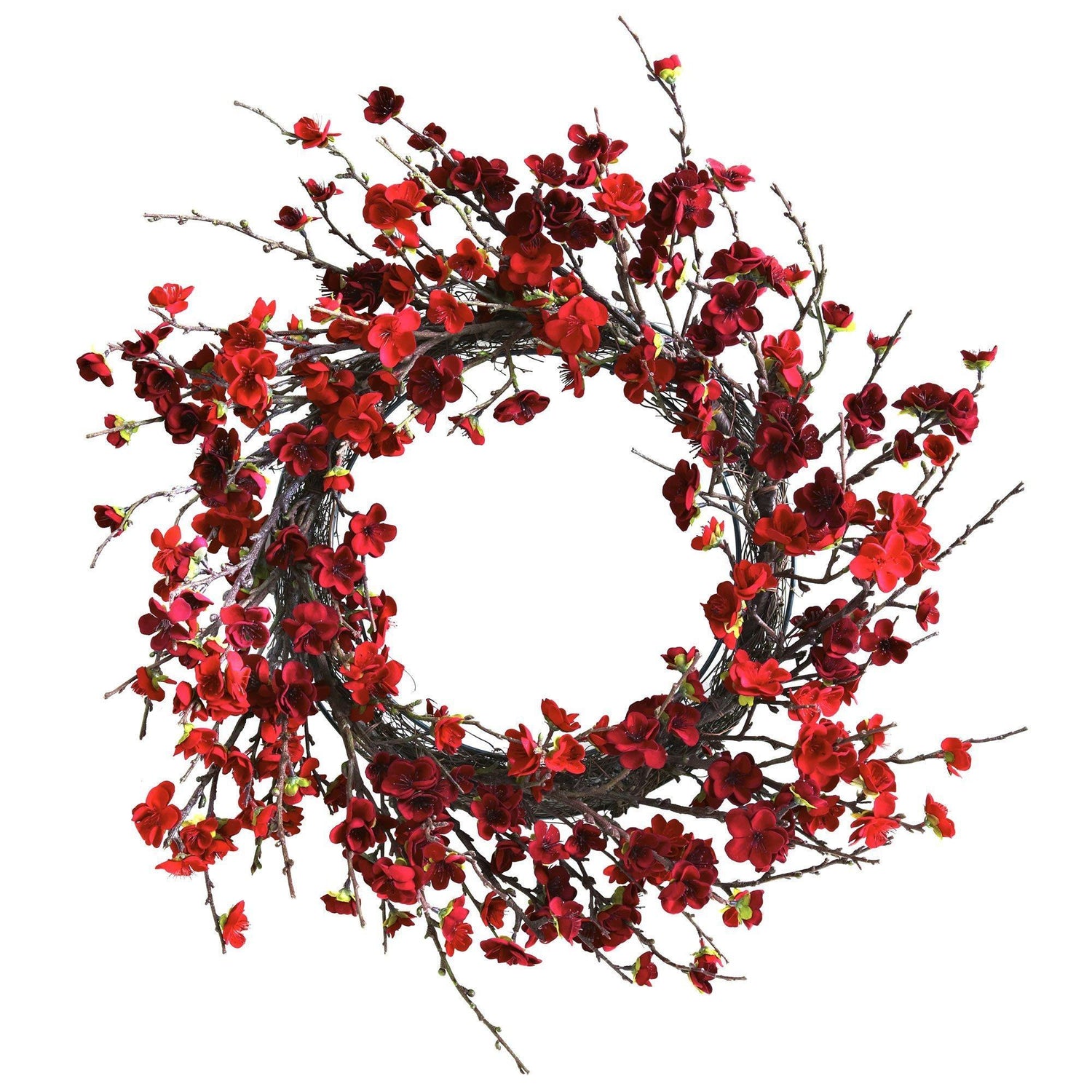 24” Plum Blossom Artificial Wreath