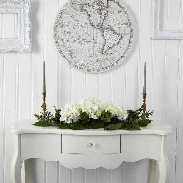 25” Hydrangea and Eucalyptus Artificial Arrangement