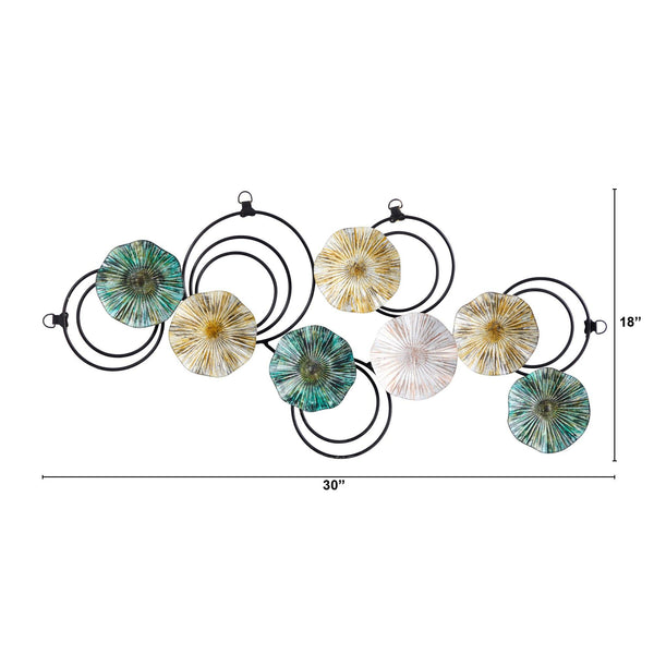 2.5’ x 1.5’ Scallop Design Metal Wall Art Decor