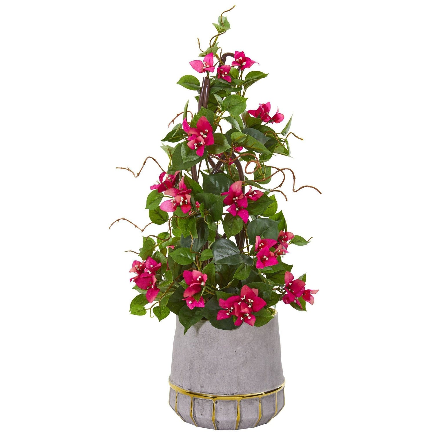 26” Bougainvillea Artificial Plant in Stoneware Planter