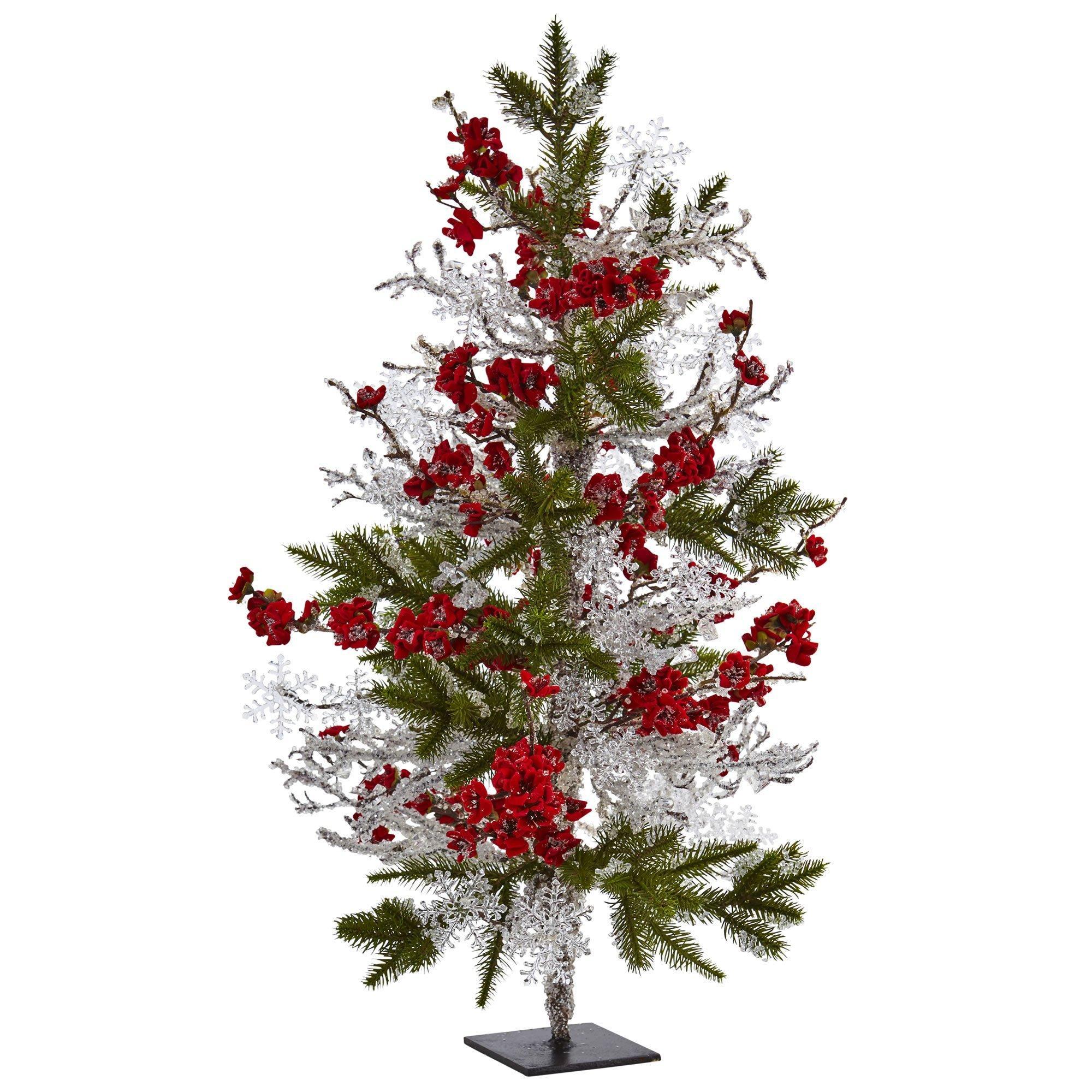 26” Plum Blossom Pine Ice Twig Tree | Nearly Natural, image size:2000x2000