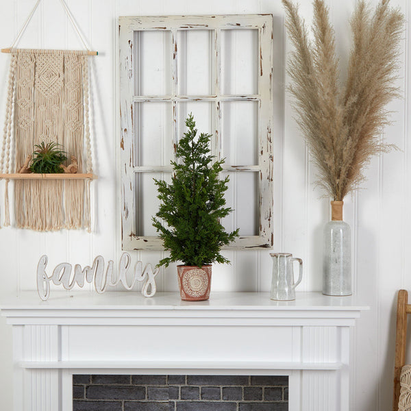 28” Cedar Pine “Natural Look” Artificial Tree in Decorative Planter