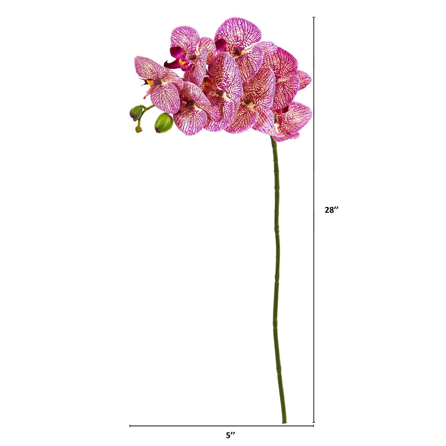 28” Orchid Phalaenopsis Artificial Flower Stem (Set of 6)