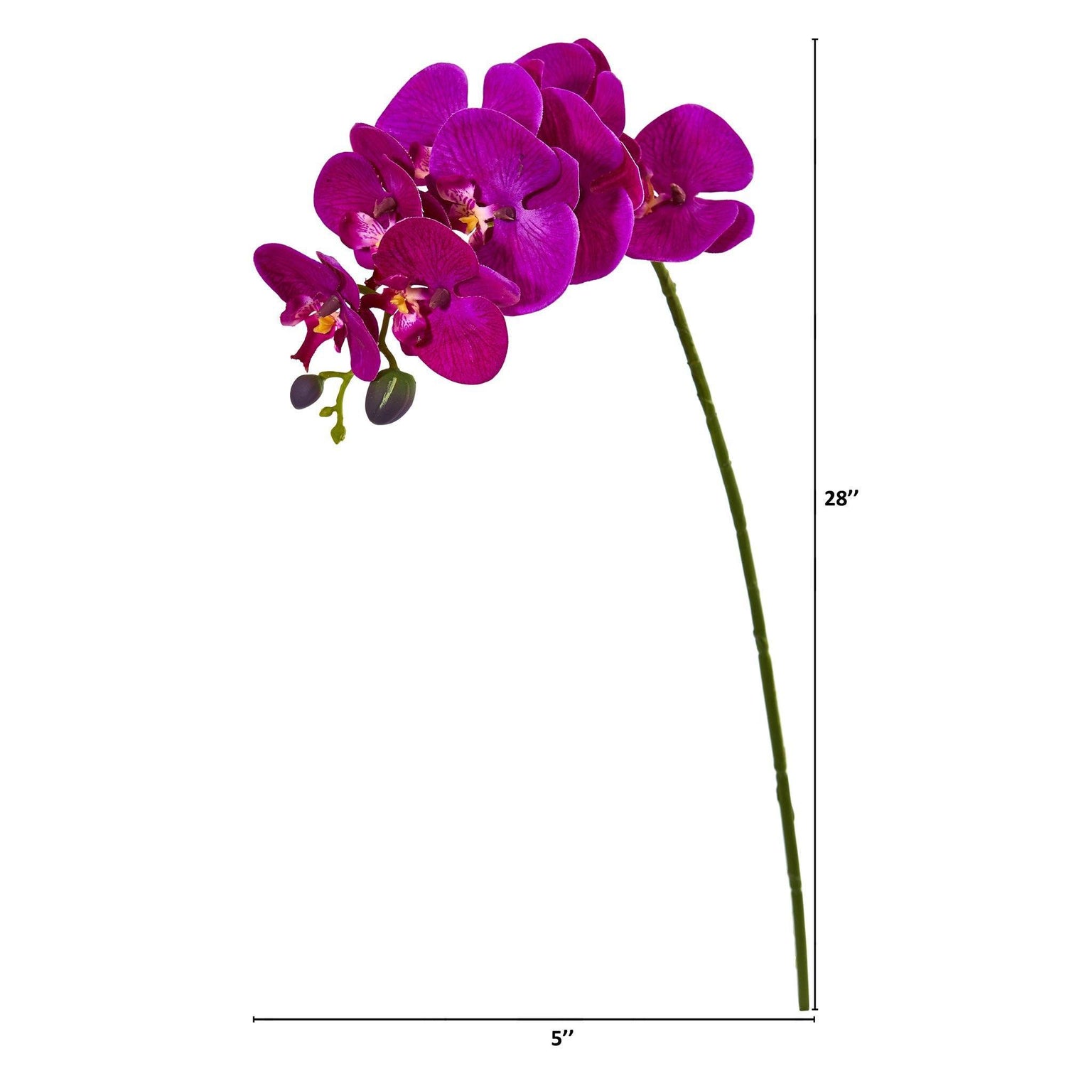 28” Orchid Phalaenopsis Artificial Flower Stem (Set of 6)