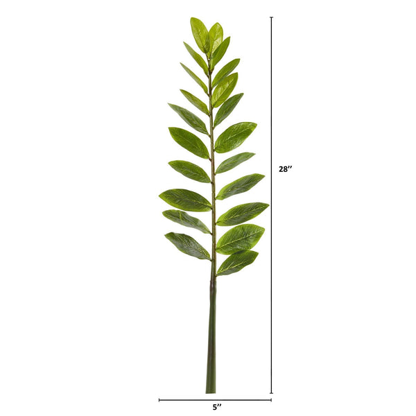 28” Zamioculcas Artificial Flower Stem (Set of 6)