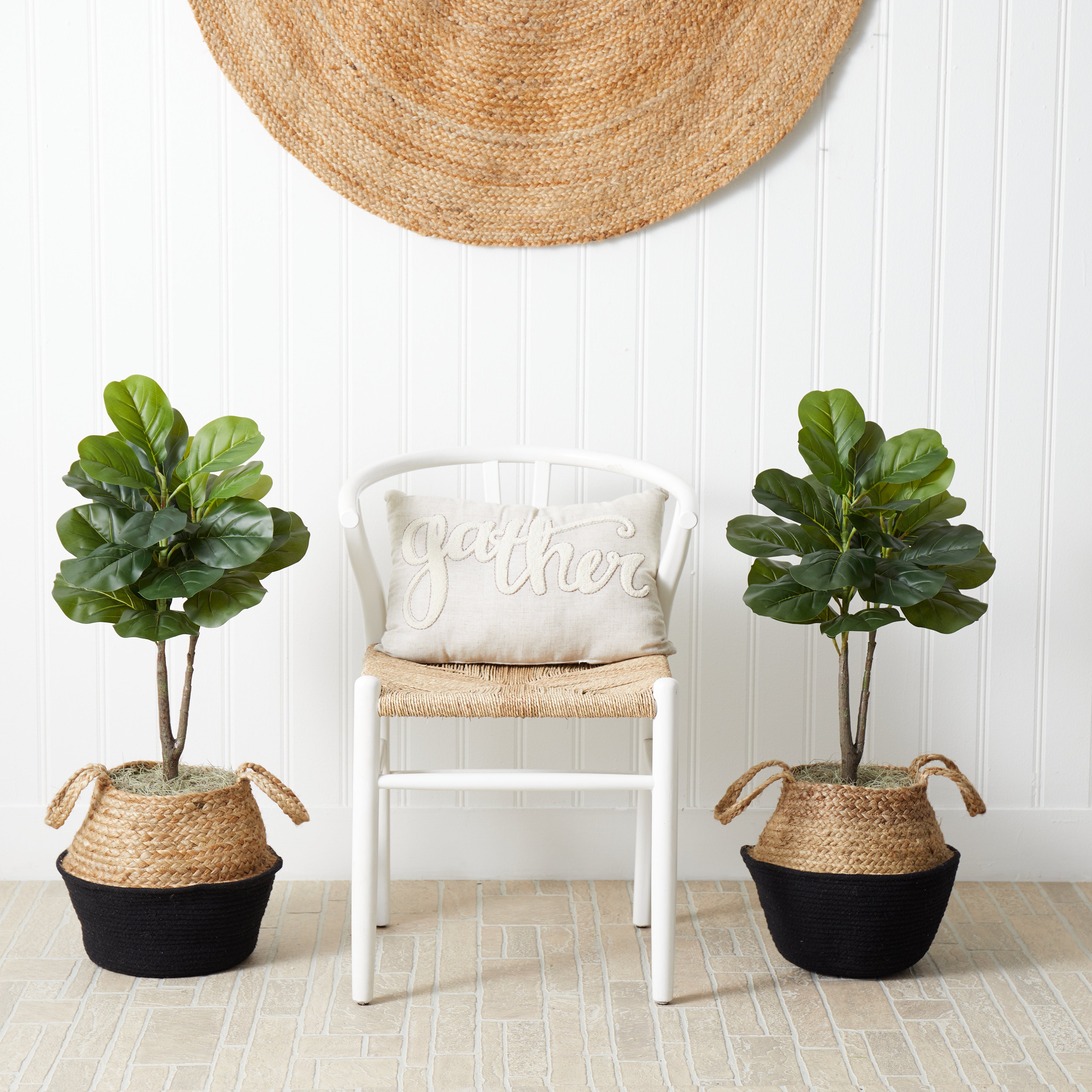 Banana Leaf Hanging Plant Basket Sets Banana Leaf Hanging Plant Basket Sets