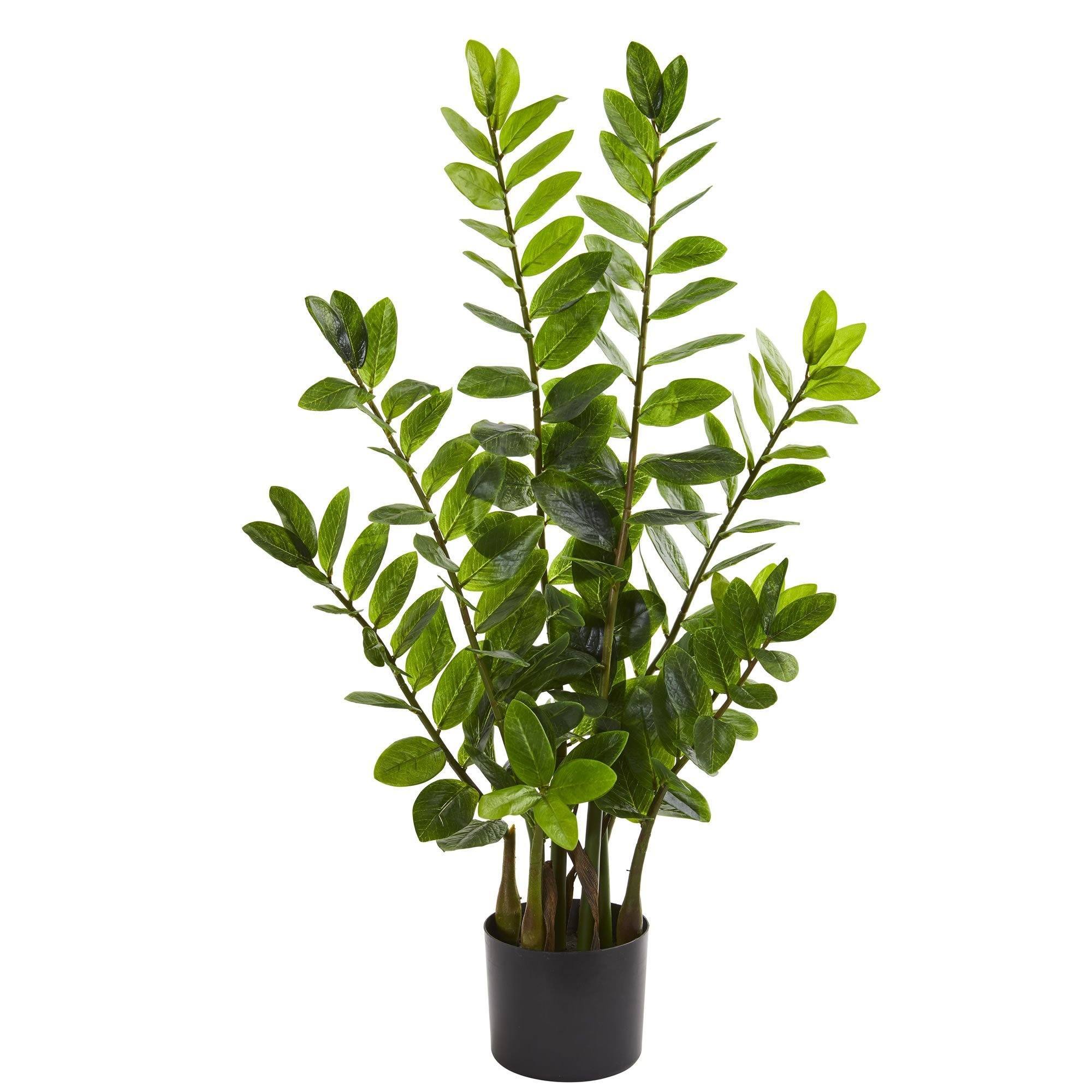 3 artificial plants in pots Nearly Natural 3 ft. Zamioculcas Artificial Plant