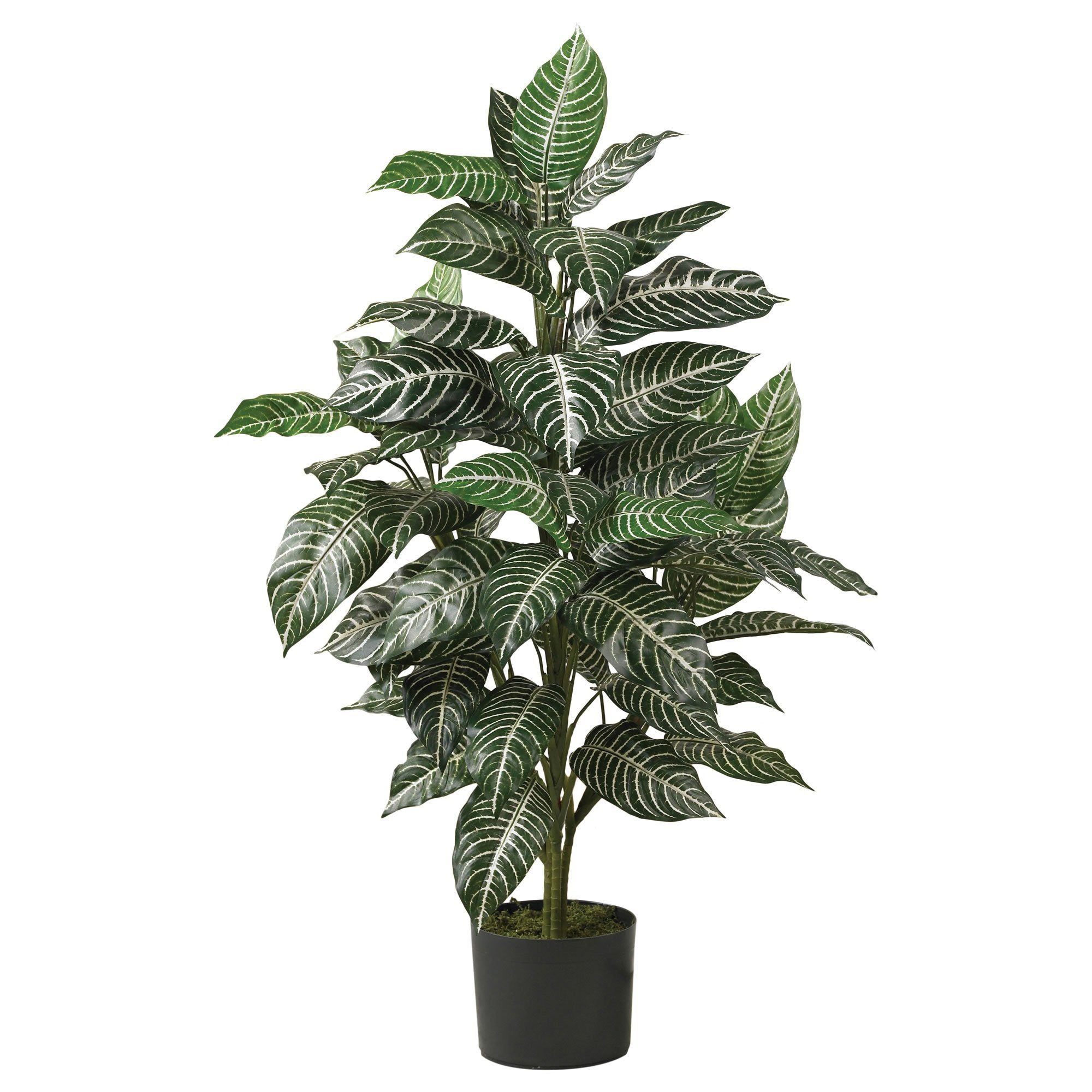 Nearly Natural 3 ft. Silk Zebra Plant