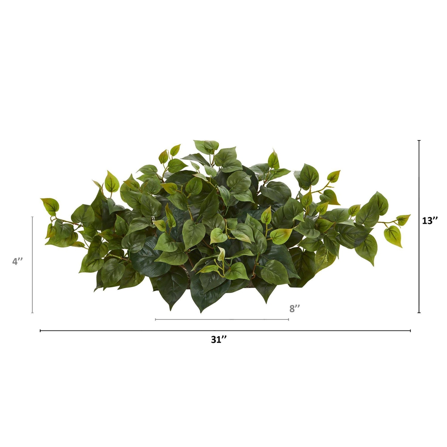 31” Philodendron Artificial Ledge Plant