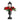 33” Holiday Berries and Poinsettia with Large Lantern and Included LED Candle