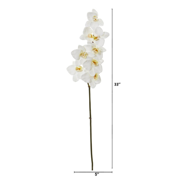 33” Phalaenopsis Orchid Artificial Flower (Set of 6)