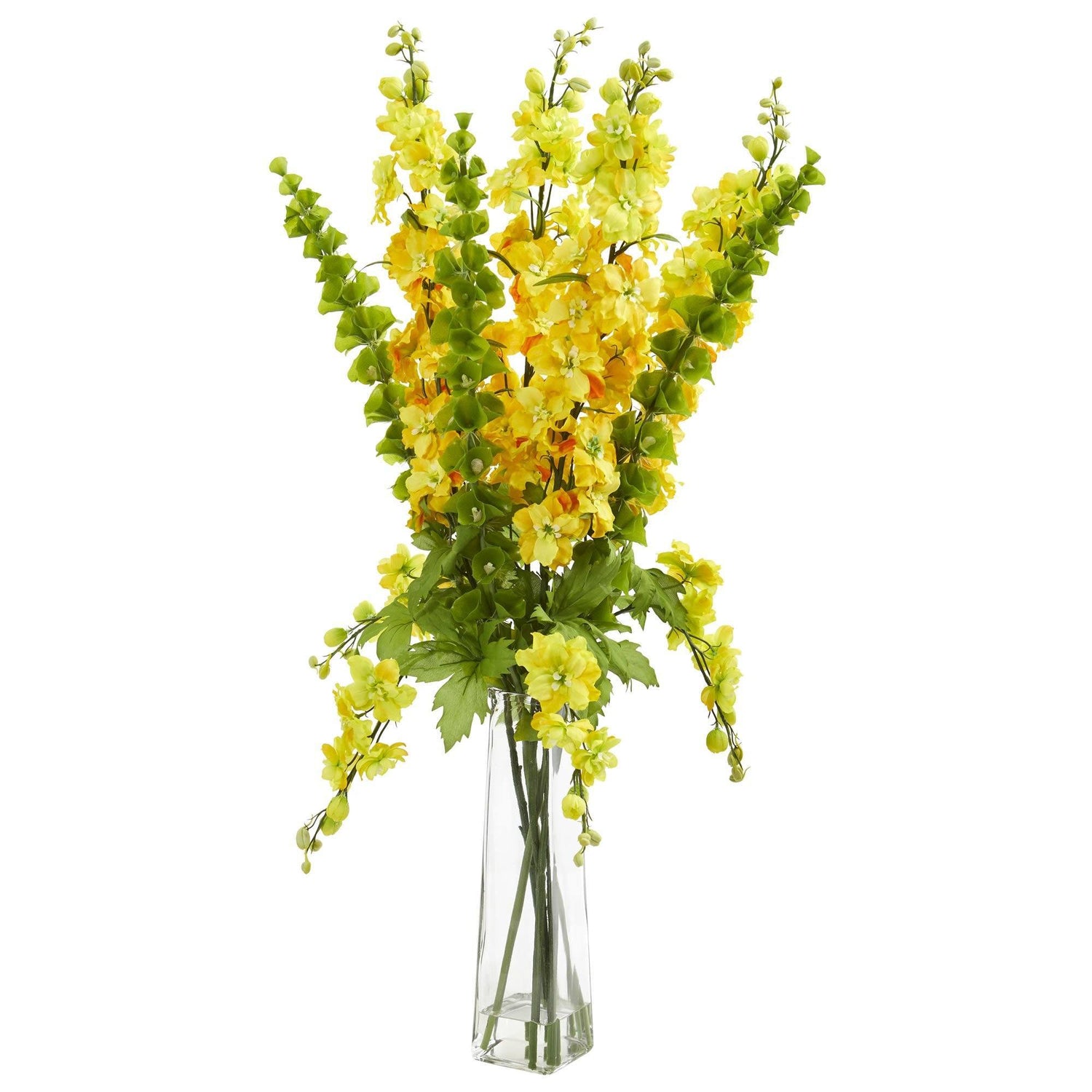 34” Delphinium and Bell of Ireland Artificial Arrangement