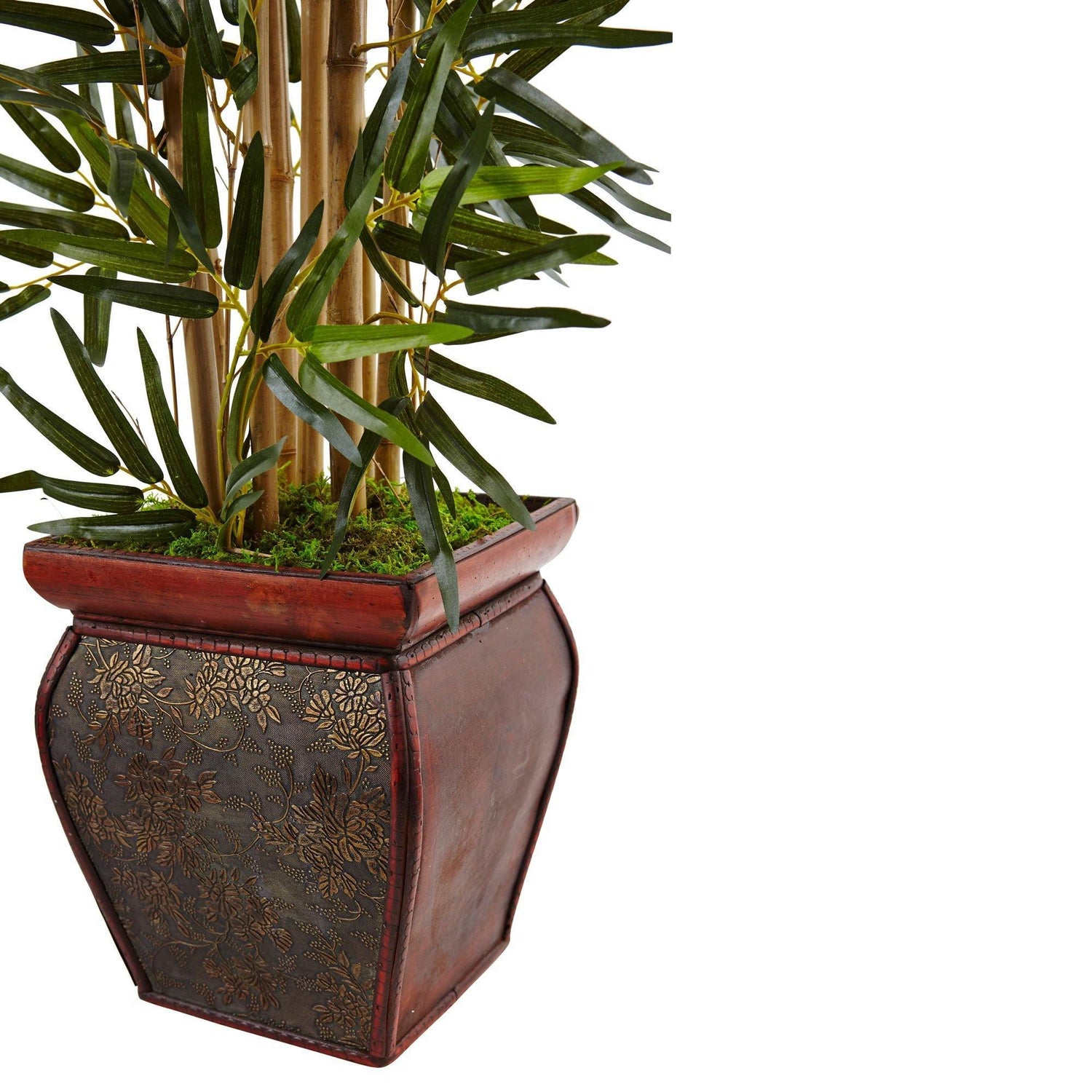 3.5’ Bamboo Tree in Wooden Decorative Planter